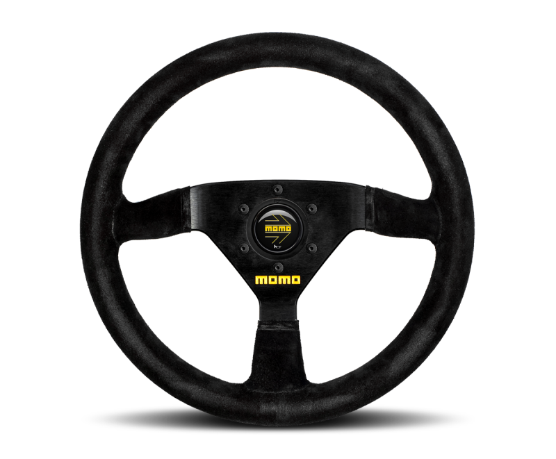 Momo MOD69 Steering Wheel 350 mm -  Black Suede/Black Spokes - Black Ops Auto Works