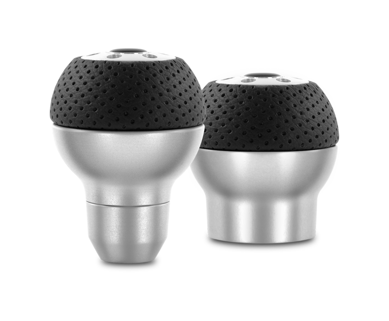 Momo Race Shift Knob - Aluminum, Black Airleather Insert - MOMO ALUAIR
