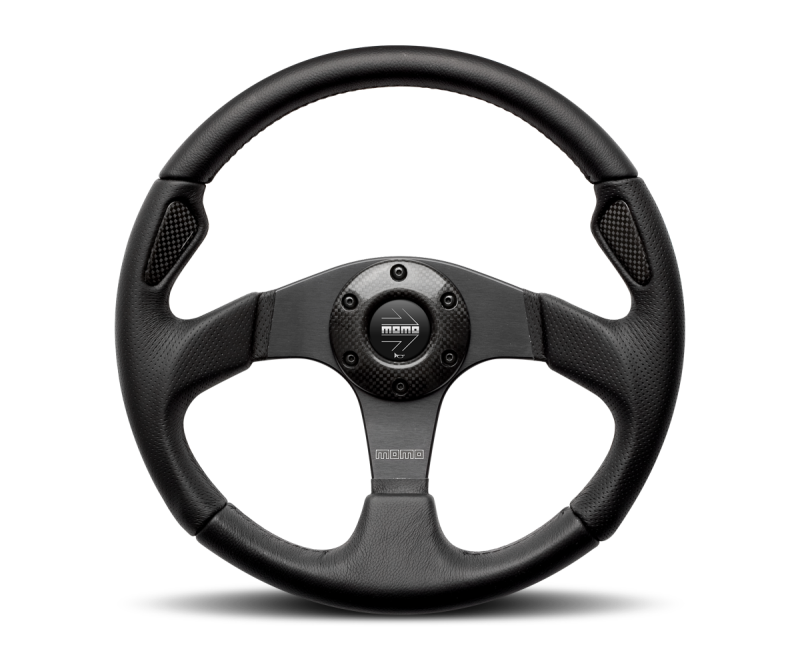 Momo Jet Steering Wheel 350 mm -  Black AirLeather/Black Spokes - MOMO JET35BK0B