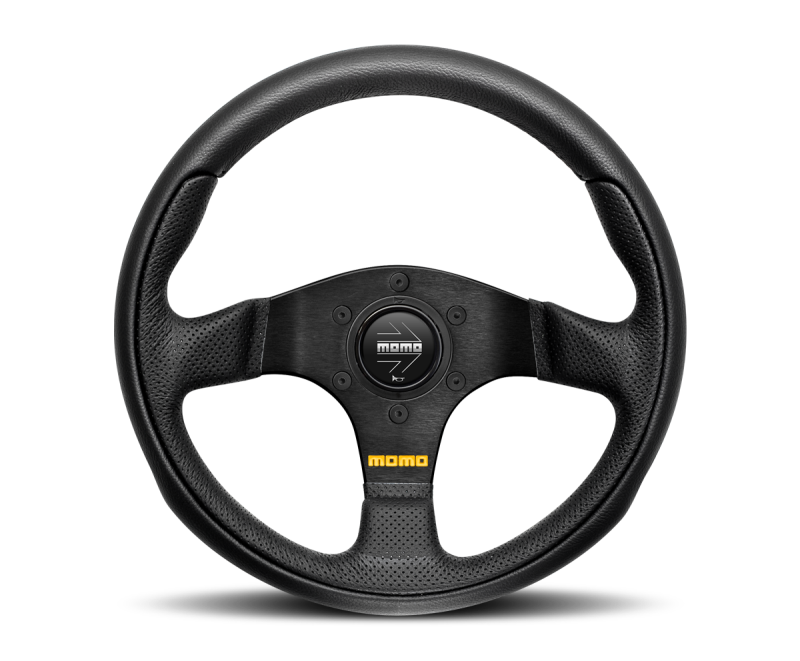 Momo Team Steering Wheel 300 mm - 4 Black Leather/Black Spokes - MOMO TEA30BK0B