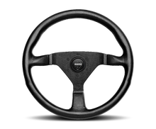 Load image into Gallery viewer, Momo Montecarlo Steering Wheel 320 mm - Black Leather/Red Stitch/Black Spokes - Black Ops Auto Works