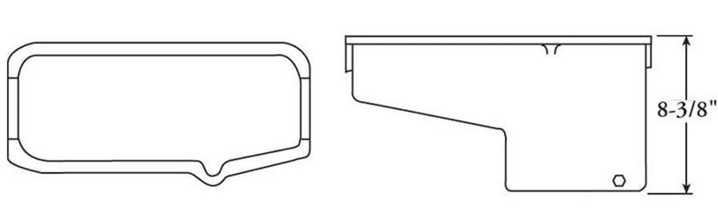 Moroso 1986+ Chevrolet Small Block (w/Passenger Side Dipstick) Wet Sump 5qt 7.5in Steel Oil Pan- Blk