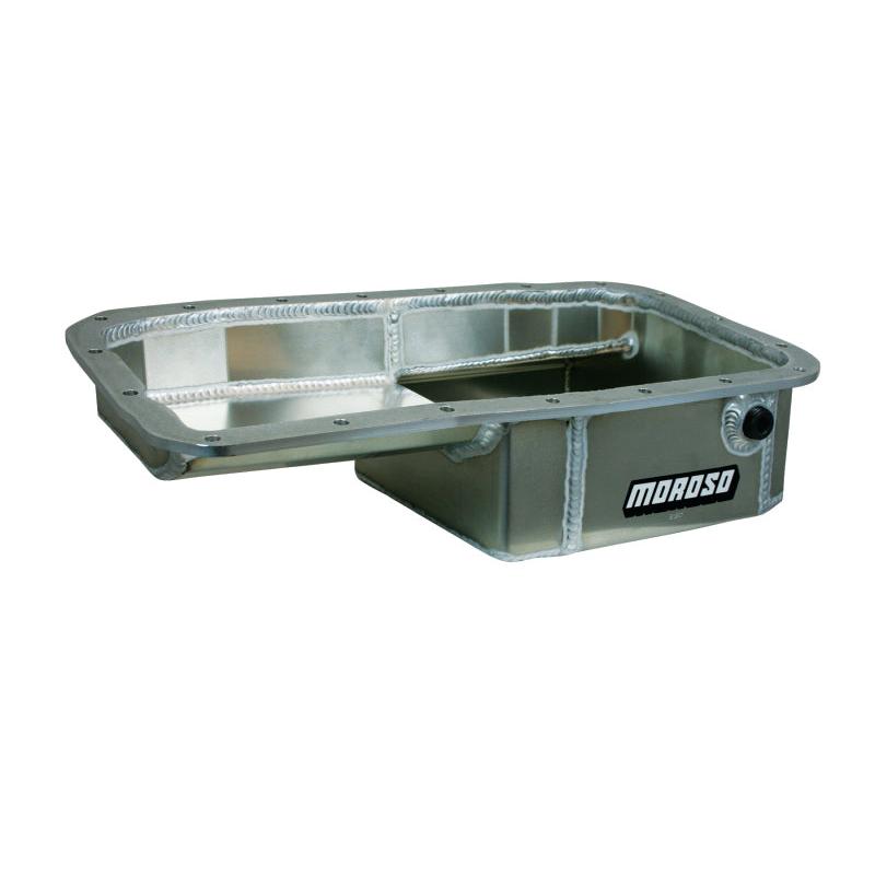 Moroso Acura/Honda 1.6L B16A3 Kicked Out Drag Race Baffled 5qt 5-5/8in Aluminum Oil Pan - Black Ops Auto Works
