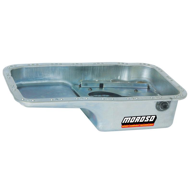 Moroso Acura/Honda 1.6L B16A3 Road Race Baffled Wet Sump 5.5qt 6in Steel Oil Pan - Black Ops Auto Works