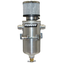 Load image into Gallery viewer, Moroso Breather Tank/Catch Can - Two -10An Male Fittings - Aluminum - Black Ops Auto Works