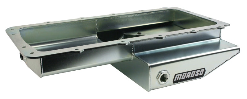 Moroso Ford 5.0 Coyote/Cobra (w/Rear Sump) Road Race Baffled Wet Sump 9.5qt 4.5in Steel Oil Pan - Black Ops Auto Works