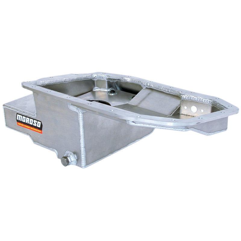 Moroso Mitsubishi 2.0L DOHC Turbo 4G63 Kicked Out Road Race Baffled 6.25qt 6.5in Aluminum Oil Pan - Black Ops Auto Works