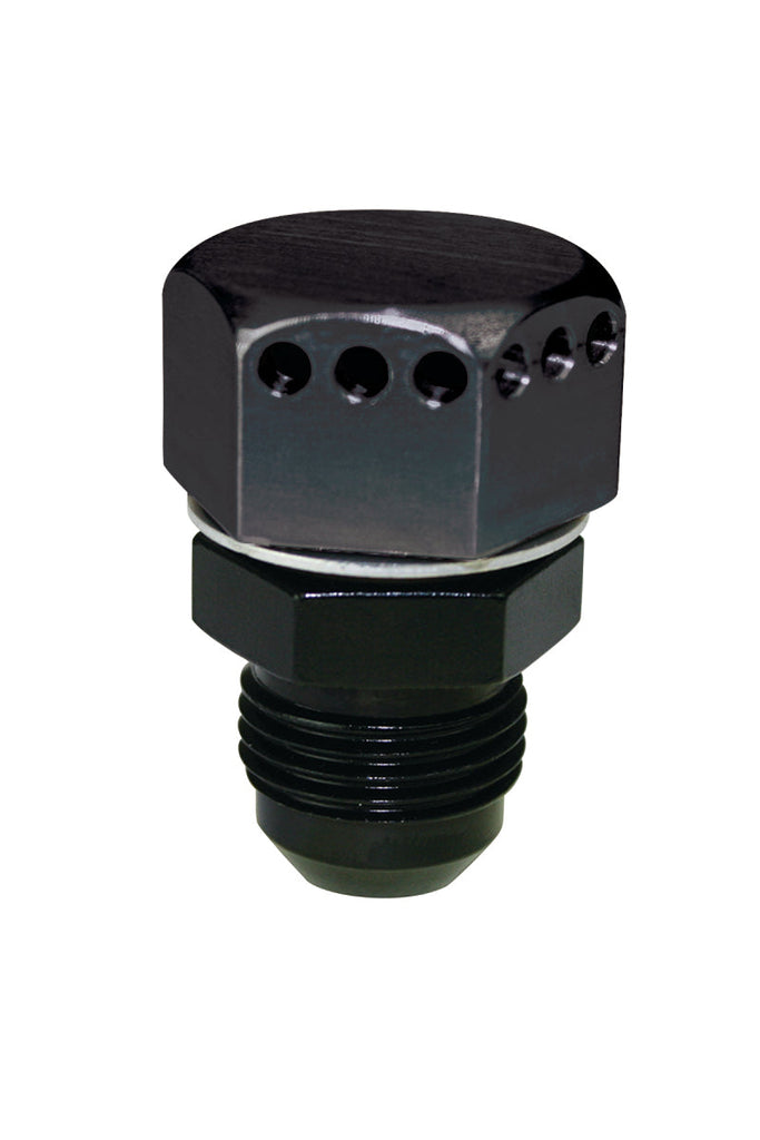 Moroso Poitive Seal Vented Fitting -10An Male - Aluminum - Single - Black Ops Auto Works