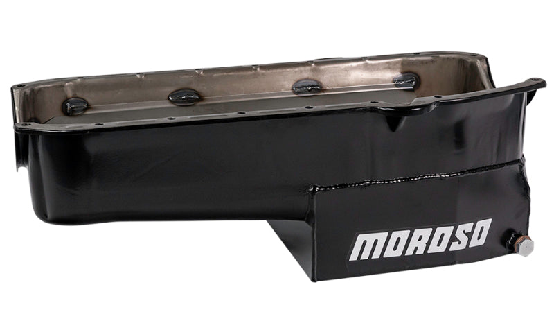 MOROSOOIL PAN, SBC PRE- 80 DRIVER'S SIDE DIPSTICK, CIRCLE TRACK, 7.5 IN. DEEP