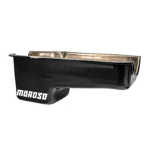Load image into Gallery viewer, Moroso Pre-80 Chevrolet Small Block (w/Driver Side Dipstick) Wet Sump 6qt 8.25in Steel Oil Pan - Blk