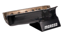 Load image into Gallery viewer, Moroso Pre-80 Chevrolet Small Block (w/Driver Side Dipstick) Wet Sump 7qt 8.25in Steel Oil Pan -Blk