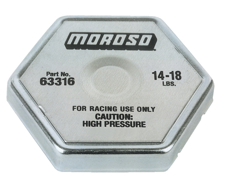 Moroso Racing Radiator Cap - 14-18lbs - Black Ops Auto Works