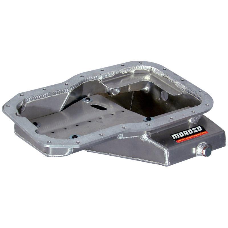 Moroso Toyota 3SGT 2.0L Turbo/5SFE Non Turbo Road Race Baffled Wet Sump 6.25qt 7-9/16in Alum Oil Pan - Black Ops Auto Works