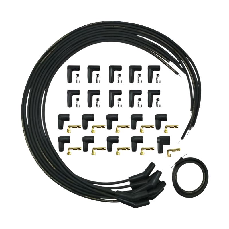 MOR9882M-Moroso Universal Mag Tune 135 Degree Wire Set - Black-Spark Plug Wire Sets-Moroso