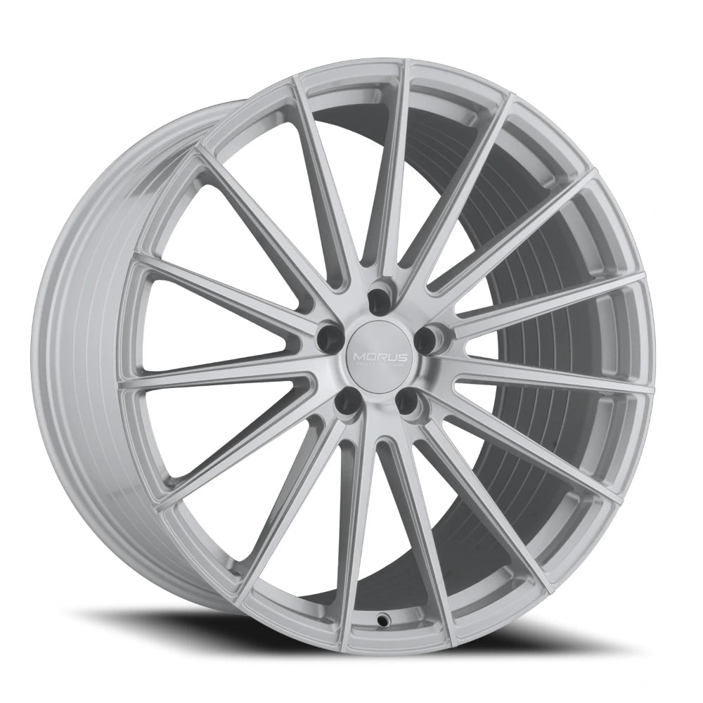 Morus Kraft 19x9.5 +45 5x112mm 66.56mm Silver Machined Spoke Faces - Morus MKRA-GSM512199545