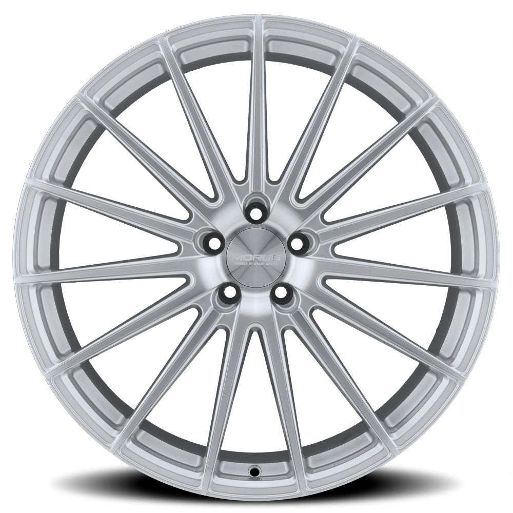 Morus Kraft 22x9 +30 5x112mm 66.56mm Silver Machined Spoke Faces - Morus MKRA-GSM512229030