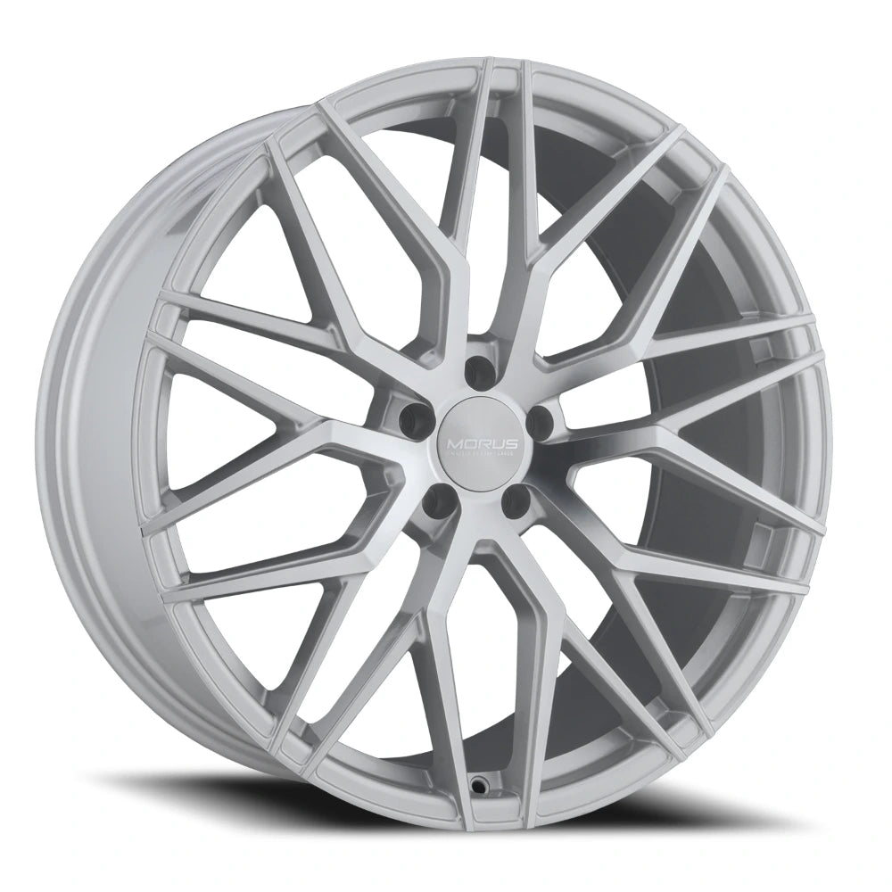 Morus Stern 19x8.5 +40 5x112mm 66.56mm Silver Machined Spoke Faces - Morus MSTR-GSM512198540
