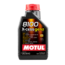 Load image into Gallery viewer, Motul 110904 8100 X-cess Gen2 5W-40 engine oil 1 L container