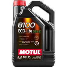 Load image into Gallery viewer, Motul 111360 8100 Eco-lite Gen3 5W-20 engine oil container