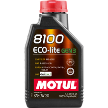Load image into Gallery viewer, Motul 111363 8100 Eco-lite Gen3 0W-20 engine oil container