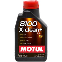 Load image into Gallery viewer, Motul 1L Synthetic Engine Oil 8100 5W30 X-CLEAN - LL04- MB 229.51- 504.00-507.00 - Motul 106376