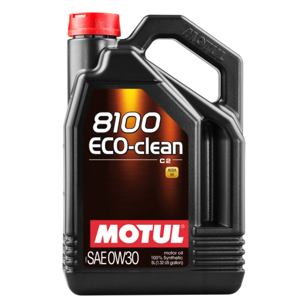 Motul 5L Synthetic Engine Oil 8100 0W30 4x5L ECO-CLEAN  ACEA C2 API SM ST.JLR 03.5007 - Motul 102889