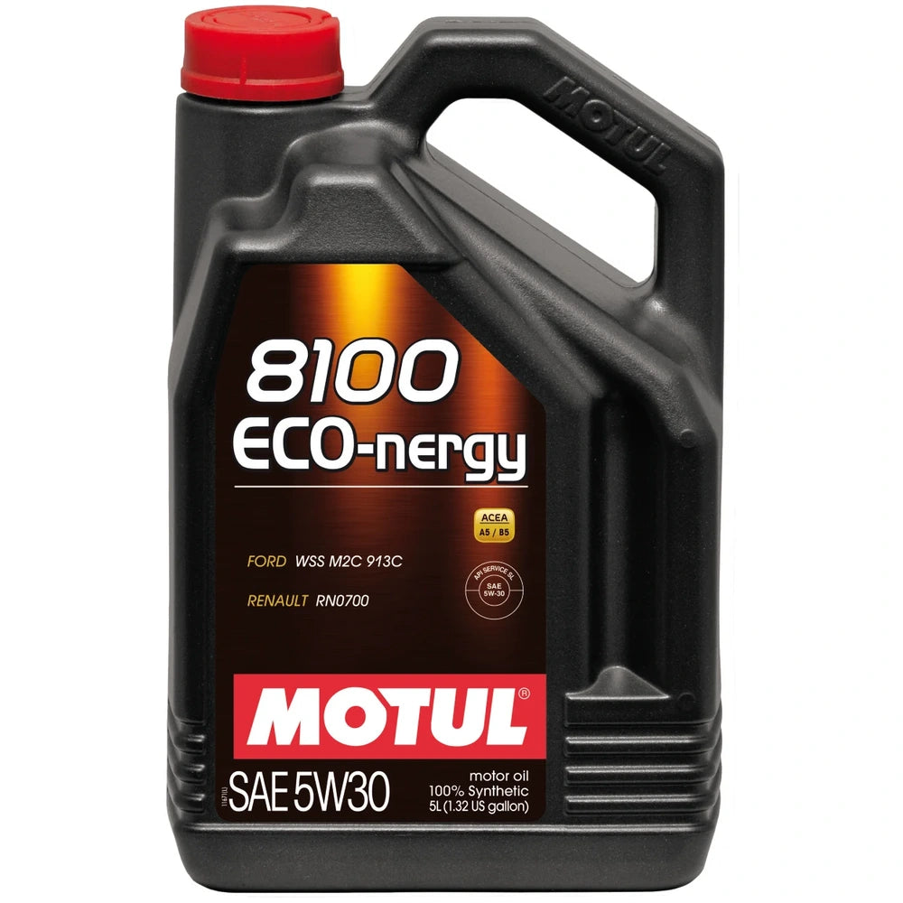 Motul 5L Synthetic Engine Oil 8100 5W30 ECO-NERGY - Ford 913C - Motul 102898