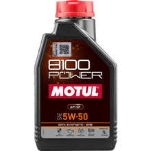Load image into Gallery viewer, Motul 1L Synthetic Engine Oil 8100 Power 5W50 - Motul 111811