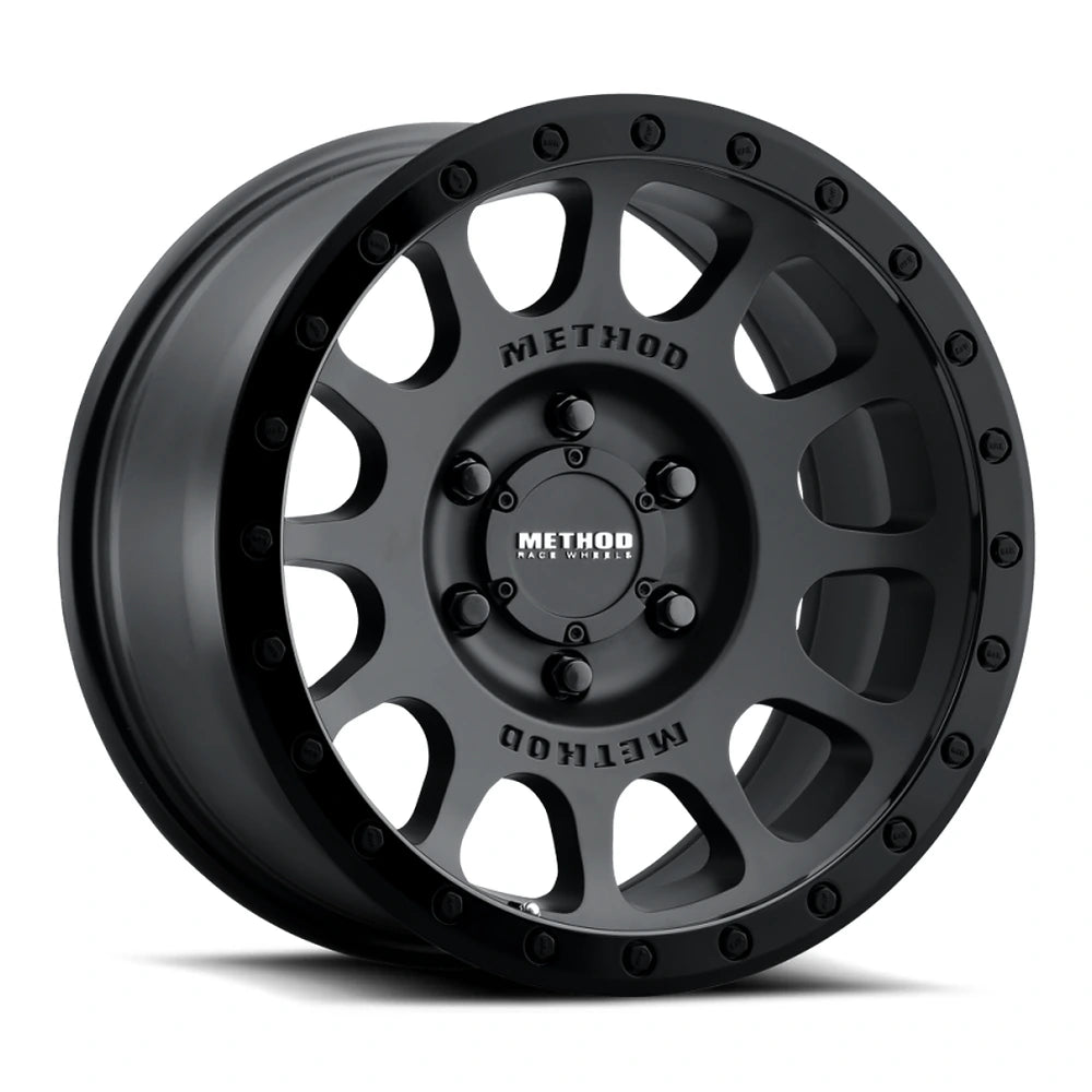Method MR305890871018 MR305 NV Wheel – 18x9, 18 mm Offset, 8x170, Matte Black with Gloss Black Lip, Primary Product View 1