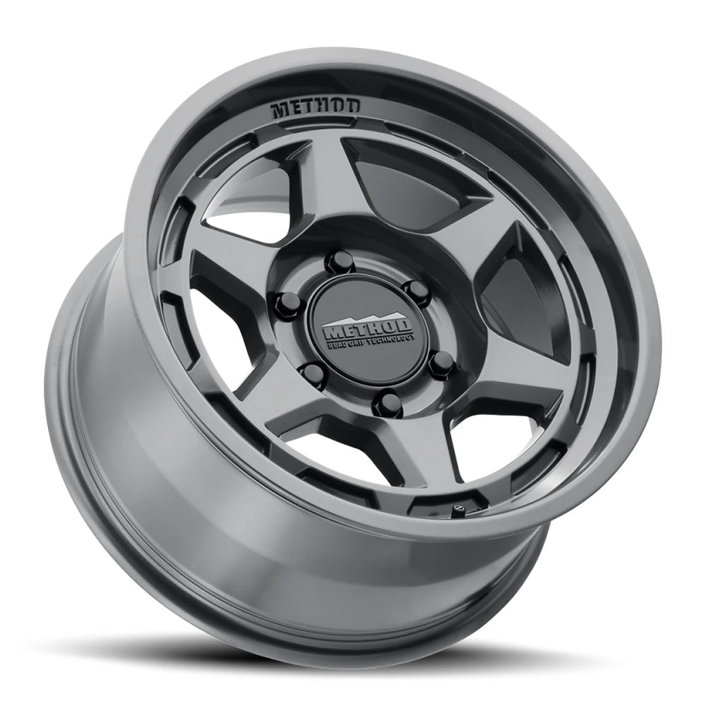 Method MR70878560800 MR708 Bead Grip Wheel – 17x8.5, 0 mm Offset, 6x5.5, Gloss Titanium, Detail View 2