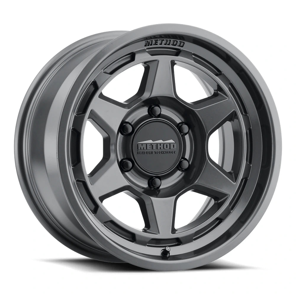 Method MR70878560800 MR708 Bead Grip Wheel – 17x8.5, 0 mm Offset, 6x5.5, Gloss Titanium, Primary Product View 1