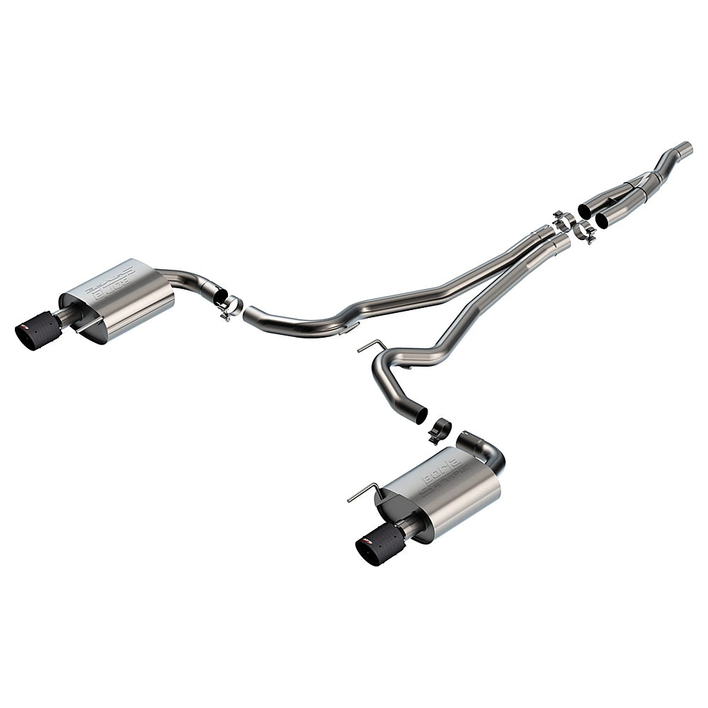 MUSTANG ECOBOOST 2024 2.3L 4 CYL AT RWD 2DR 2.50 S-TYPE CFBA Catback Exhaust - Borla 140979CFBA