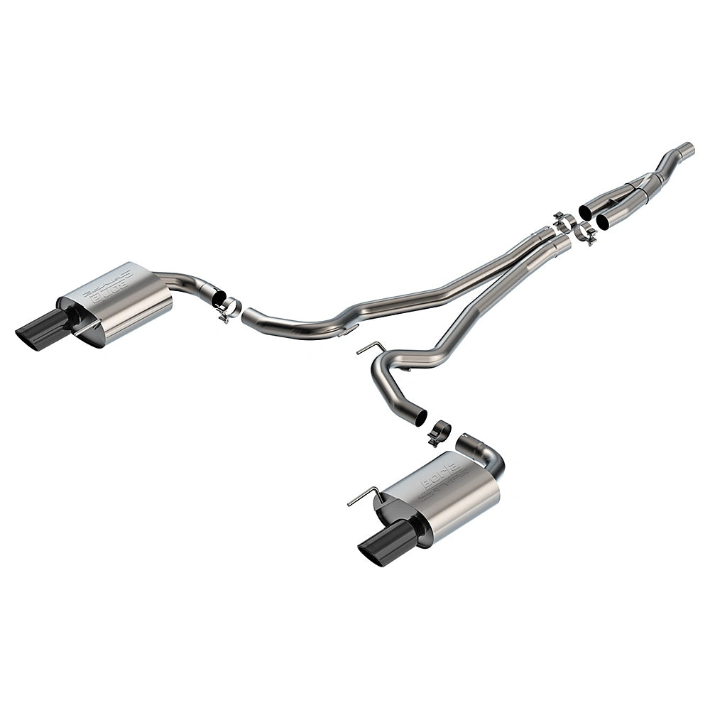 MUSTANG ECOBOOST 2024 2.3L 4 CYL AT RWD 2DR 2.50 S-TYPE S Black Chrome Catback Exhaust - Borla 140979BC