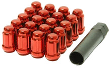 Load image into Gallery viewer, Muteki 41885R closed end red lug nut close-up