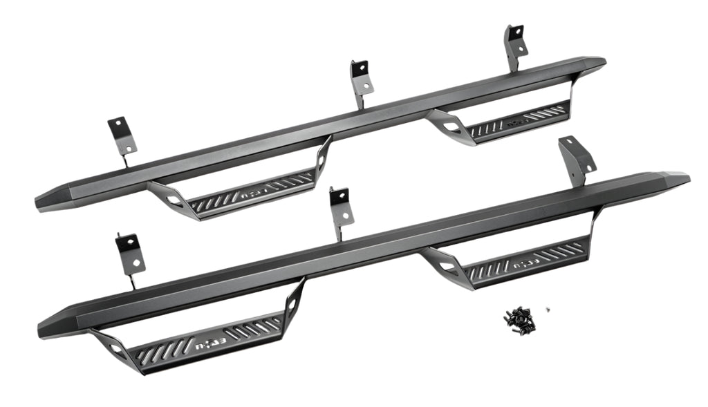 N-Fab 21-22 Ford Bronco 2 Door Predator PRO Step System - Wheel 2 Wheel - Tex. Black - Black Ops Auto Works