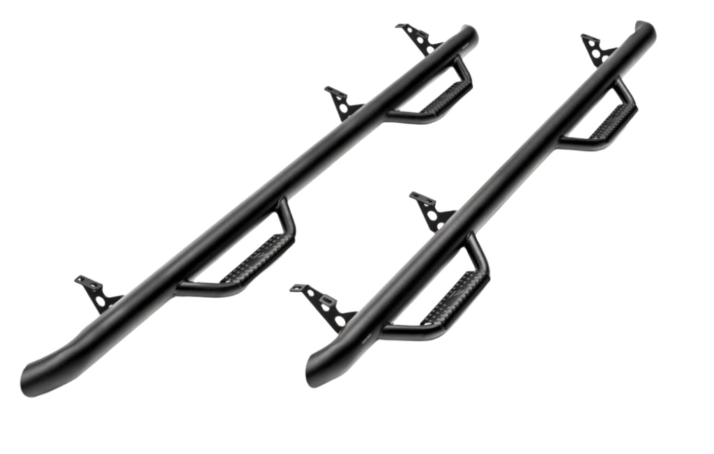 N-Fab Nerf Step 02-08 Dodge Ram 1500/2500/3500 Quad Cab 4 Door - Tex. Black - Cab Length - 3in - Black Ops Auto Works