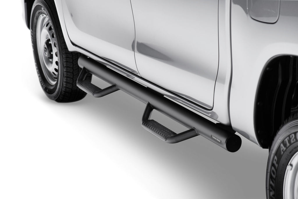 N-Fab Nerf Step 16-17 Toyota Tacoma Double Cab 5ft Bed - Tex. Black - W2W - 3in - Black Ops Auto Works