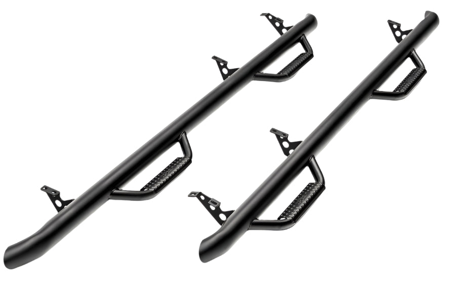 N-Fab Nerf Step 16-17 Toyota Tacoma Double Cab 5ft Bed - Tex. Black - W2W - 3in - Black Ops Auto Works