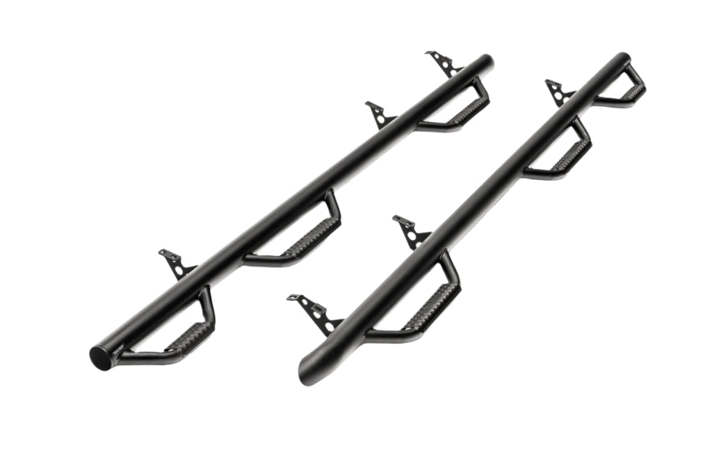 N-Fab Nerf Step 16-17 Toyota Tacoma Double Cab 6ft Bed - Tex. Black - Bed Access - 2in - Black Ops Auto Works
