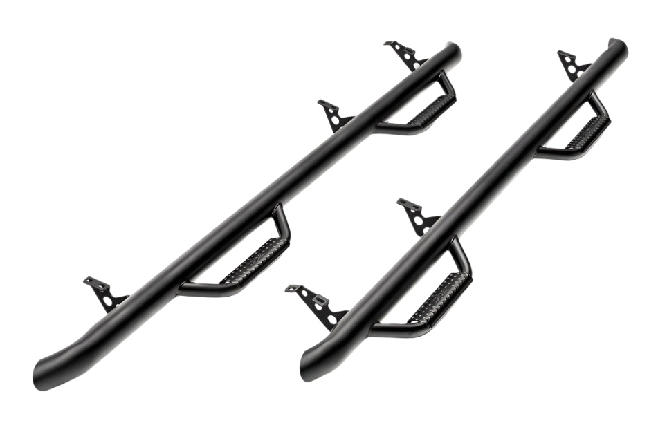 N-Fab Nerf Step 2019 Jeep Wrangler JT 4DR Truck Full Length - Tex. Black - 3in - Black Ops Auto Works