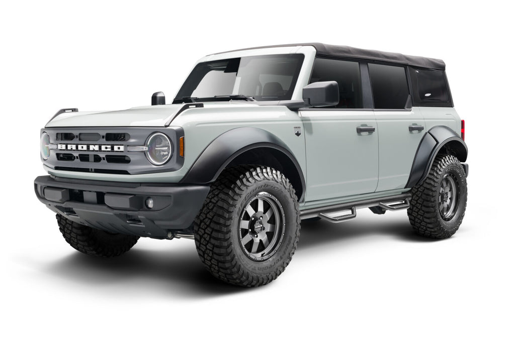 N-Fab Nerf Step 2021 Ford Bronco (4 Door) - Gloss Black - SRW - 3in - Black Ops Auto Works