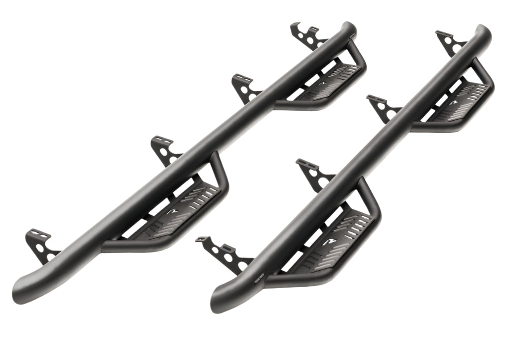 N-Fab Podium LG 15-18 GMC/Chevy Canyon/Colorado Crew Cab SRW - Tex. Black - Cab Length - 3in - N-Fab NFBHPG1583CC-TX