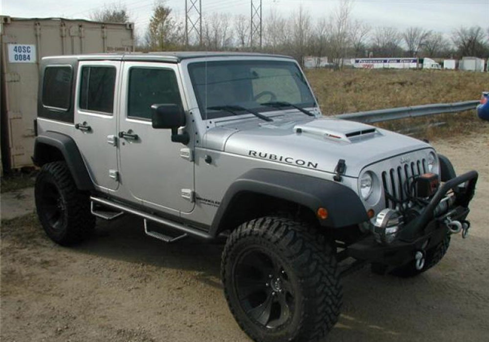 N-Fab Nerf Step 07-17 Jeep Wrangler JK 4 Door All - Tex. Black - W2W - 3in - N-Fab NFBJ0764