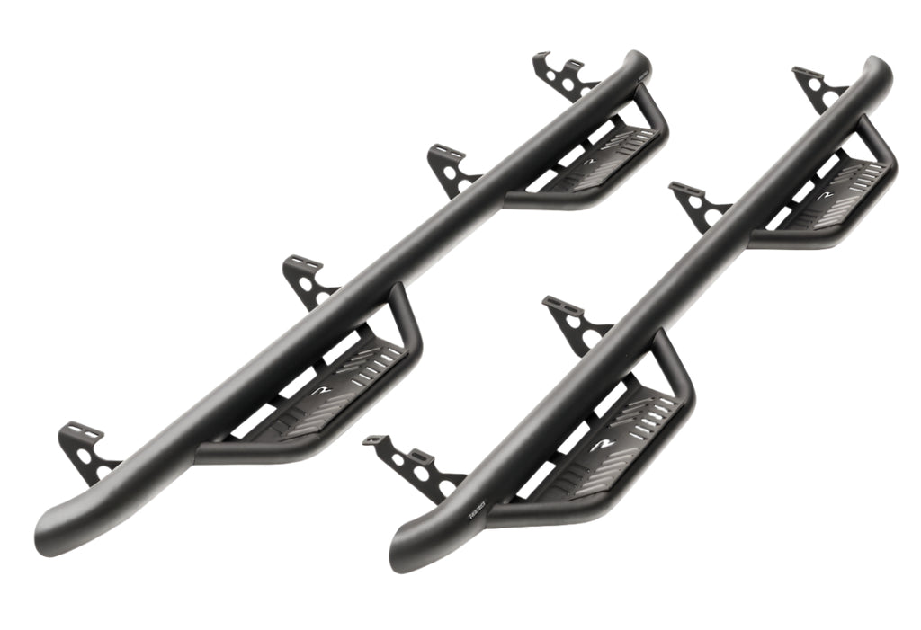 N-Fab Podium LG 99-16 Ford F-250/F-350 Super Duty Crew Cab 6.75ft Bed - Tex Black - Bed Access - 3in - Black Ops Auto Works