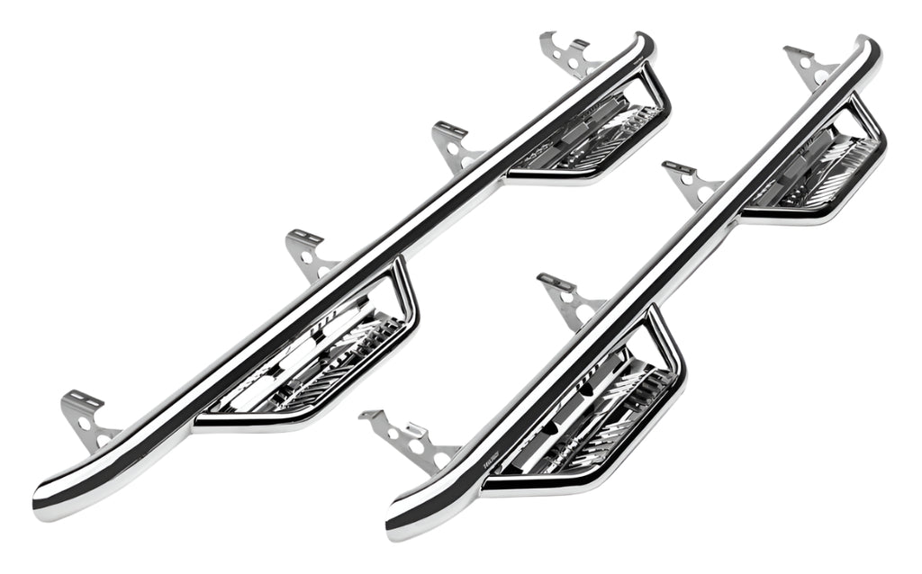 N-Fab Podium SS 2019 Chevy/GMC 1500 Crew Cab - Cab Length - Polished Stainless - 3in - Black Ops Auto Works