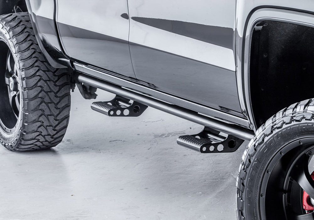 N-Fab RKR Rails 16-17 Toyota Tacoma Double Cab - Tex. Black - 1.75in - Black Ops Auto Works