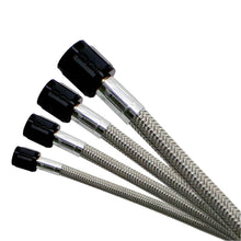 Load image into Gallery viewer, Nitrous Express 4AN 18in Stainless Braided SHO Hose (w/Black 3AN Ends - One End), product view 1