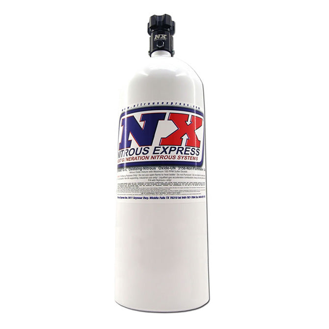 Nitrous Express 15lb Bottle w/Lightning 500 Valve (6.89 Dia x 26.69 Tall) w/ -6 AN Nipple, product view 2