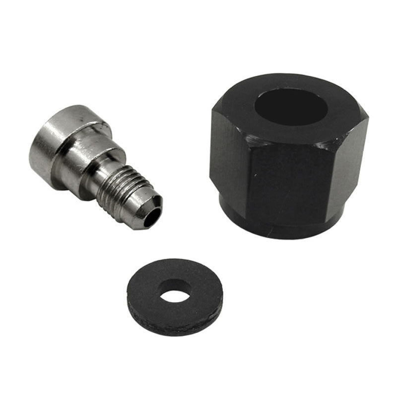 Nitrous Express 4AN Bottle Nipple and Nut for CO2 Valve (Incl Gasket), product view 2
