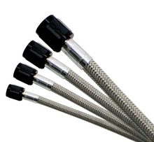 Load image into Gallery viewer, Nitrous Express 6AN 12in Stainless Steel Braided SHO Hose (w/Black 4AN - One End), product view 1